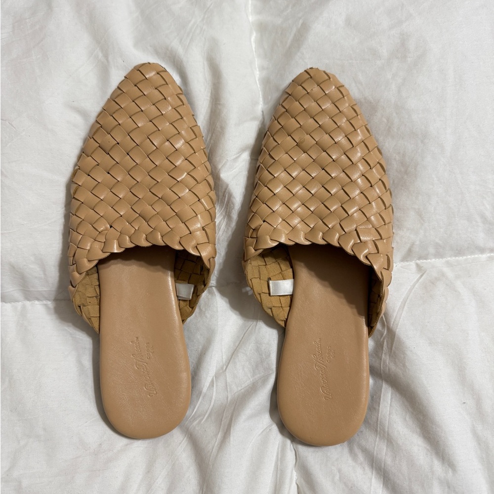 Target Tan Woven Mules
